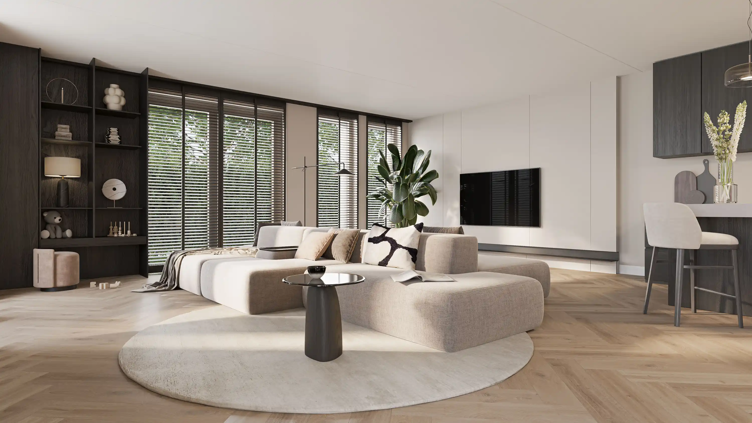 De Neyverheid Interieurimpressies appartementen Z01 Woonkamer LR