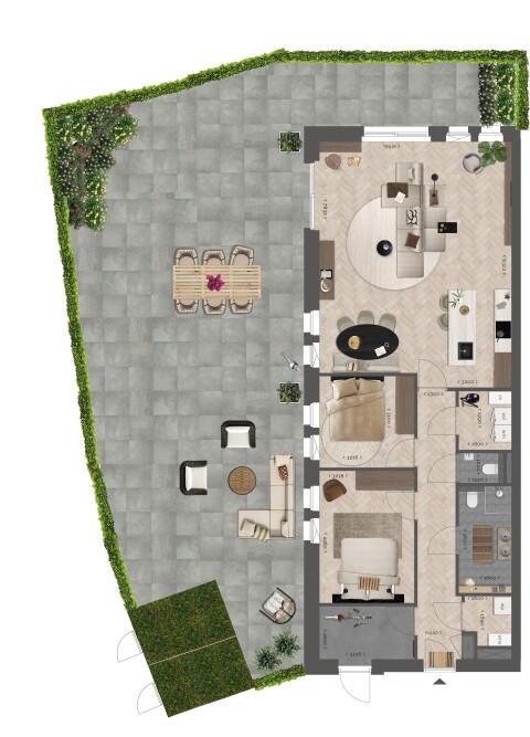 Neyverheid Sfeerplattegronden appartementen A